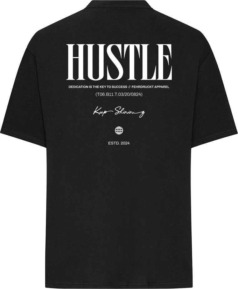 Oversize T-shirt HUSTLE